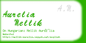 aurelia mellik business card